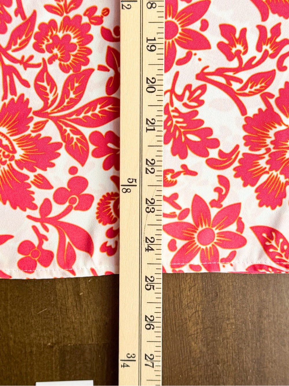 1.STATE Red Floral Ruffle Sleeve Tie Neck Blouse White Yellow Accent - Picture 6 of 9